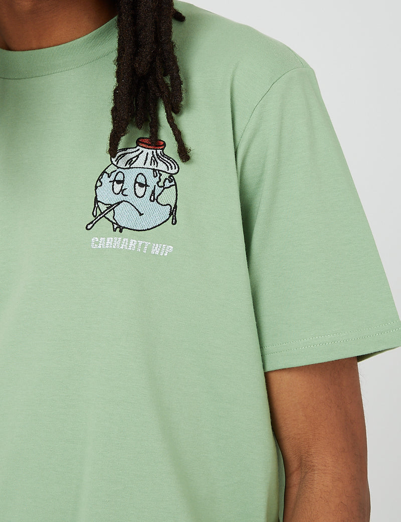 Carhartt-WIP Ill World T-Shirt (Organic Cotton)-미네랄 그린