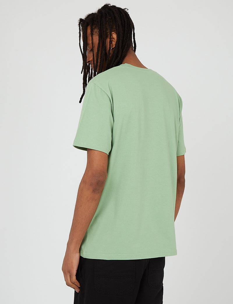 Carhartt-WIP World Tシャツ（オーガニックコットン）-ミネラルグリーン