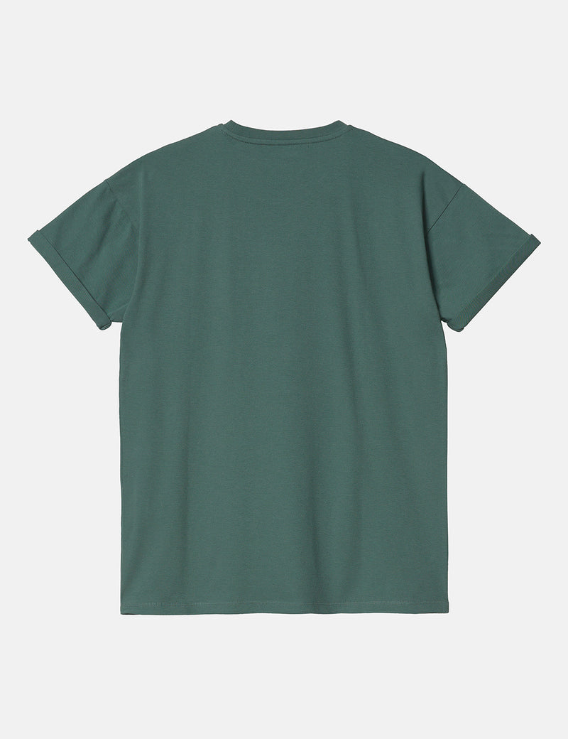 T-Shirt Femme Carhartt-WIP Pocket - Vert Eucalyptus