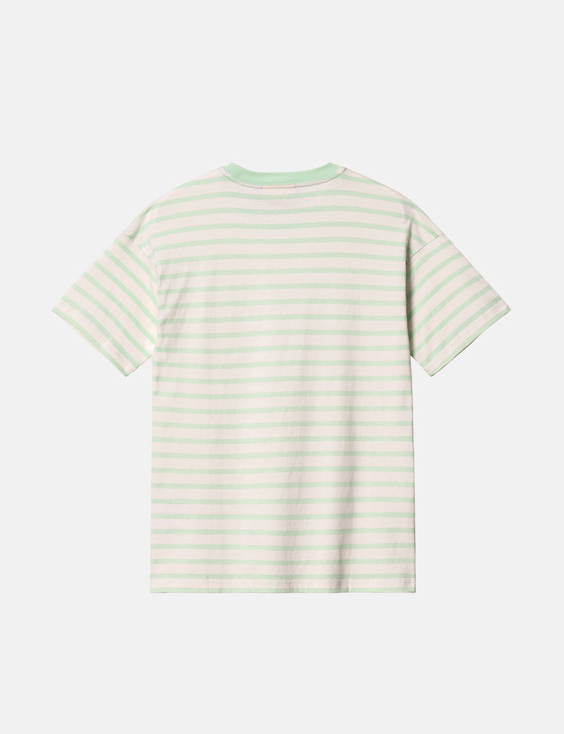 Damen Carhartt-WIP Robie T-Shirt - Wax/Pale Spearmint