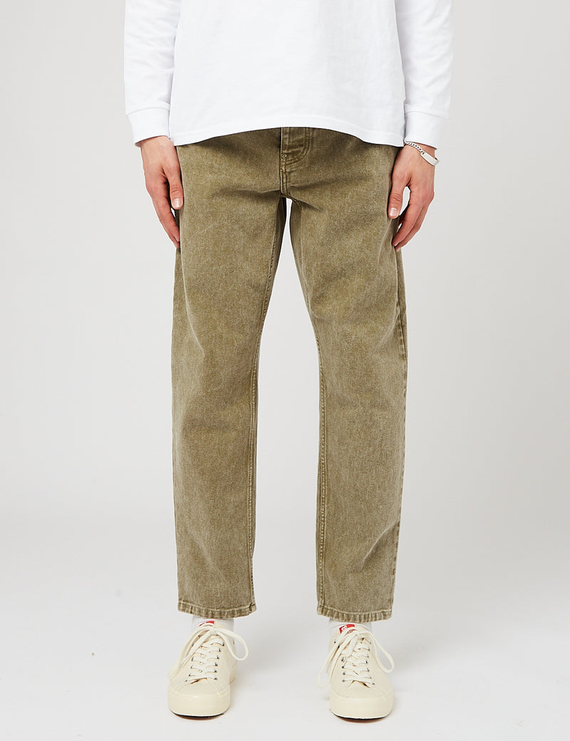 Carhartt-WIP-WIPニューエルデニムパンツ（リラックス、テーパー）-ダラーグリーン