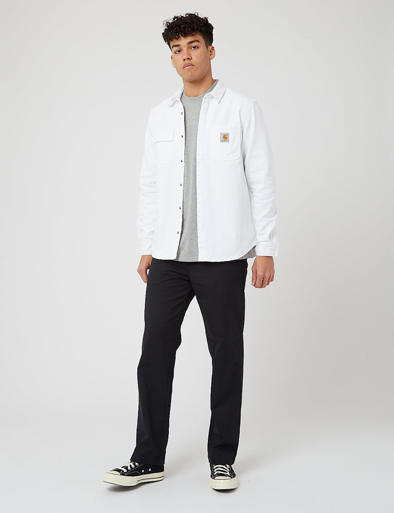 Carhartt-WIP Salinac Denim Shirt Jac (Worn Washed) - Blanc