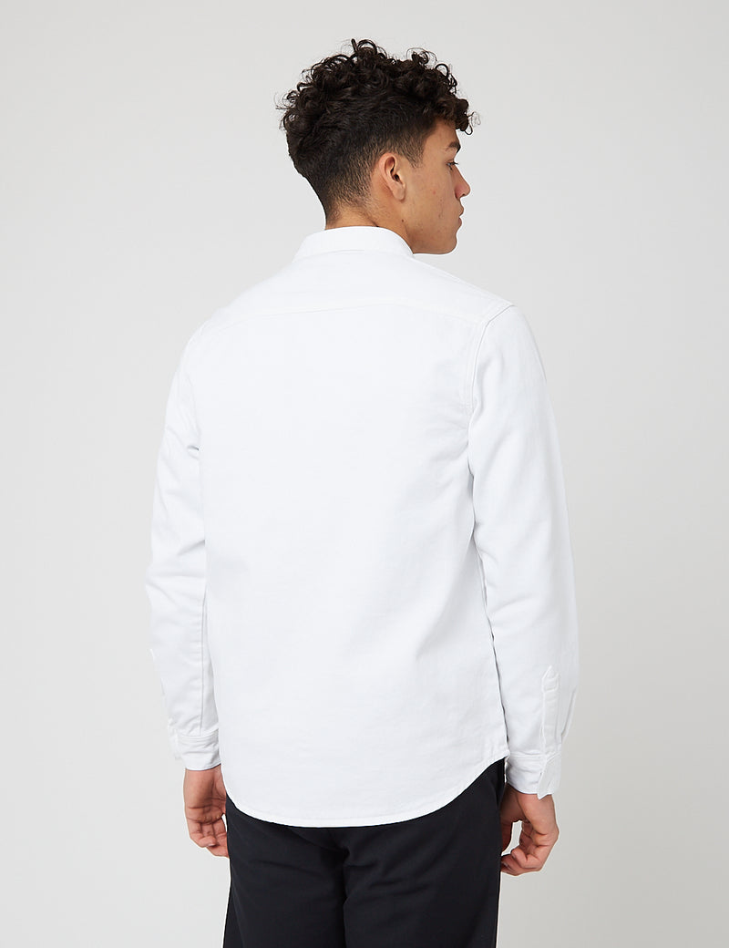 Carhartt-WIP Salinac Denim Shirt Jac (Worn Washed) - White