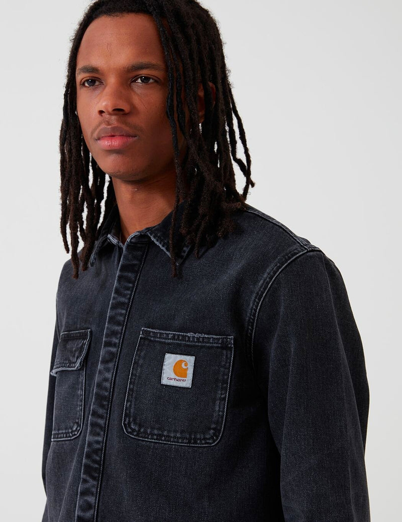 Carhartt-WIP Salinac Denim Shirt Jac（Worn Washed）-ブラック