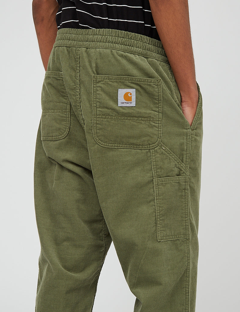 Pantalon Flint Carhartt-WIP (velours côtelé, 8 oz) - Dollar Green Rinsed