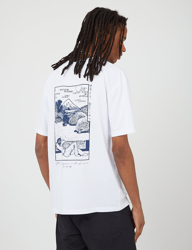 Edwin Fuji Scenery 티셔츠-화이트