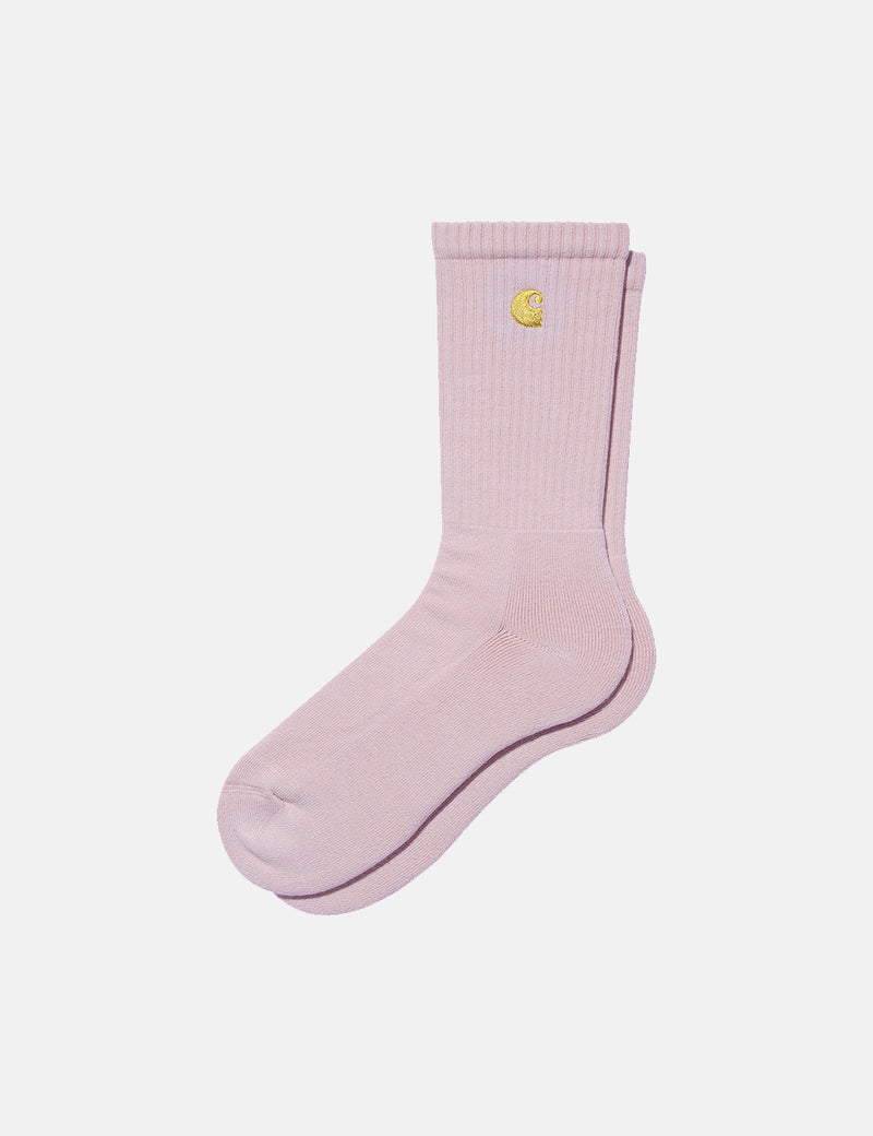 Chaussettes Carhartt-WIP Chase - Quartz pâle/Or