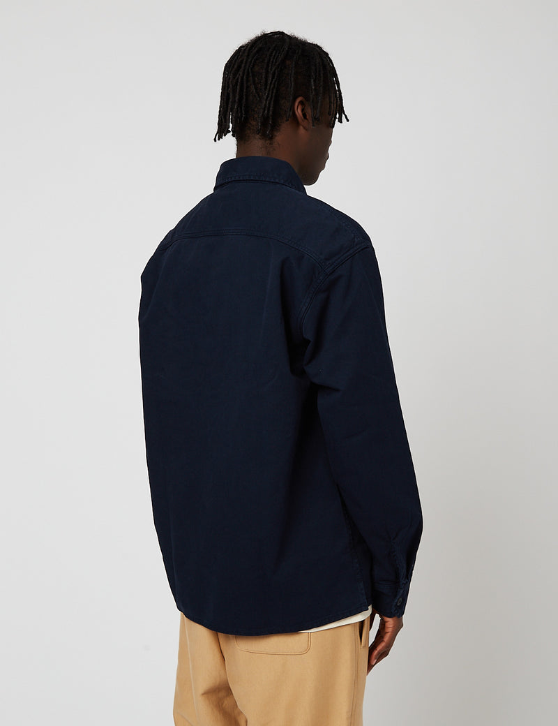 Carhartt-WIP 리노 데님 셔츠 재킷 - Mizar 네이비 블루