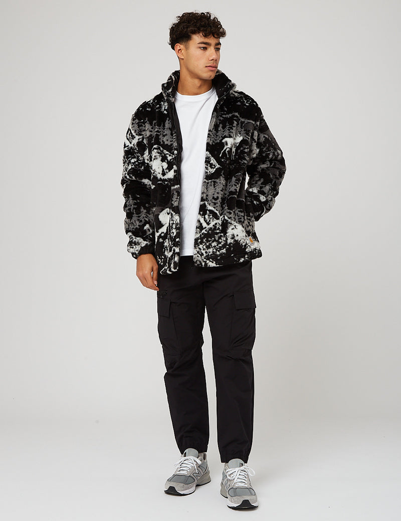 Carhartt-WIP High Plains Liner Fleece Jacket - Black Jacquard