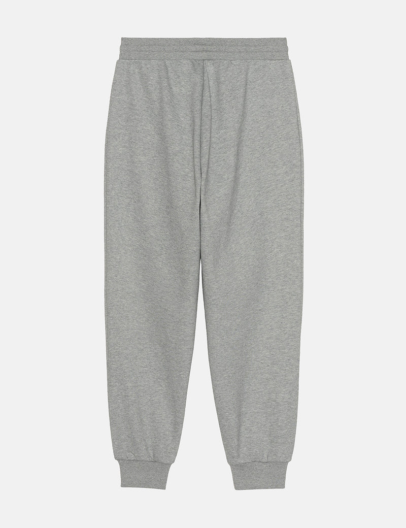 Womens Carhartt-WIP Script Embroidery Sweat Pant - Grey Heather/White