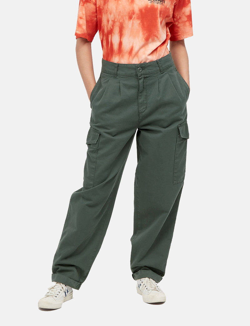 Womens Carhartt-WIP Collins Pant - Hemlock Green I URBAN EXCESS.