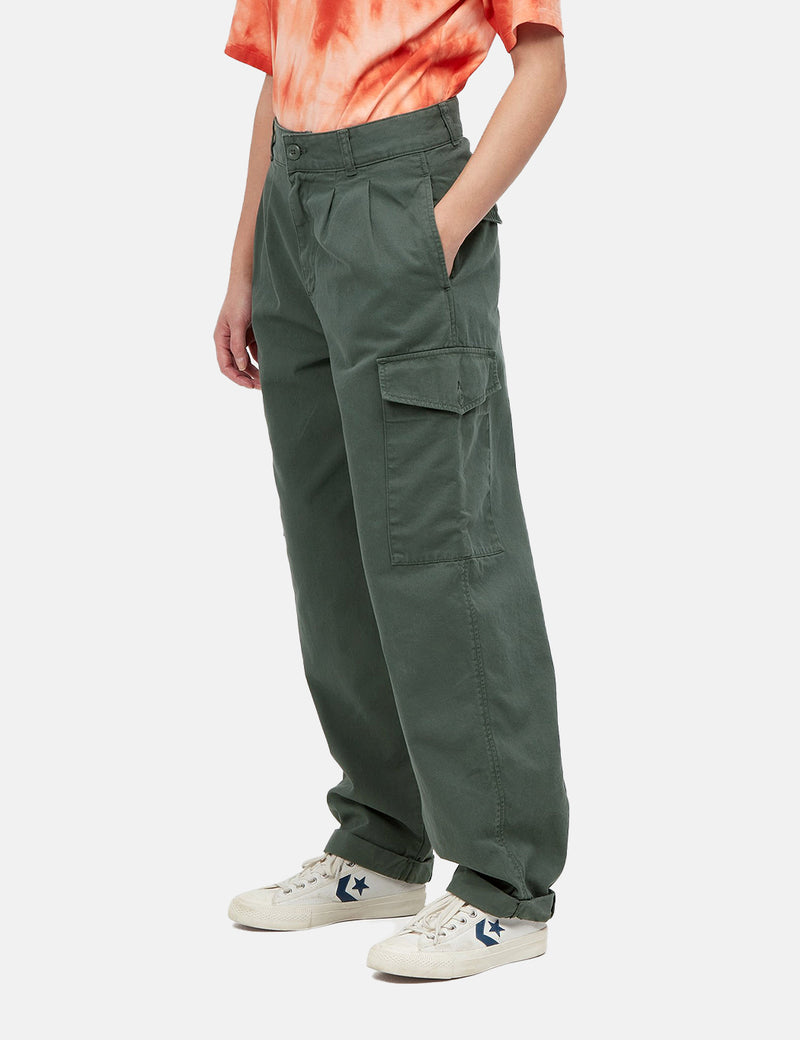 Womens Carhartt-WIP Collins Pant - Hemlock Green I URBAN EXCESS.