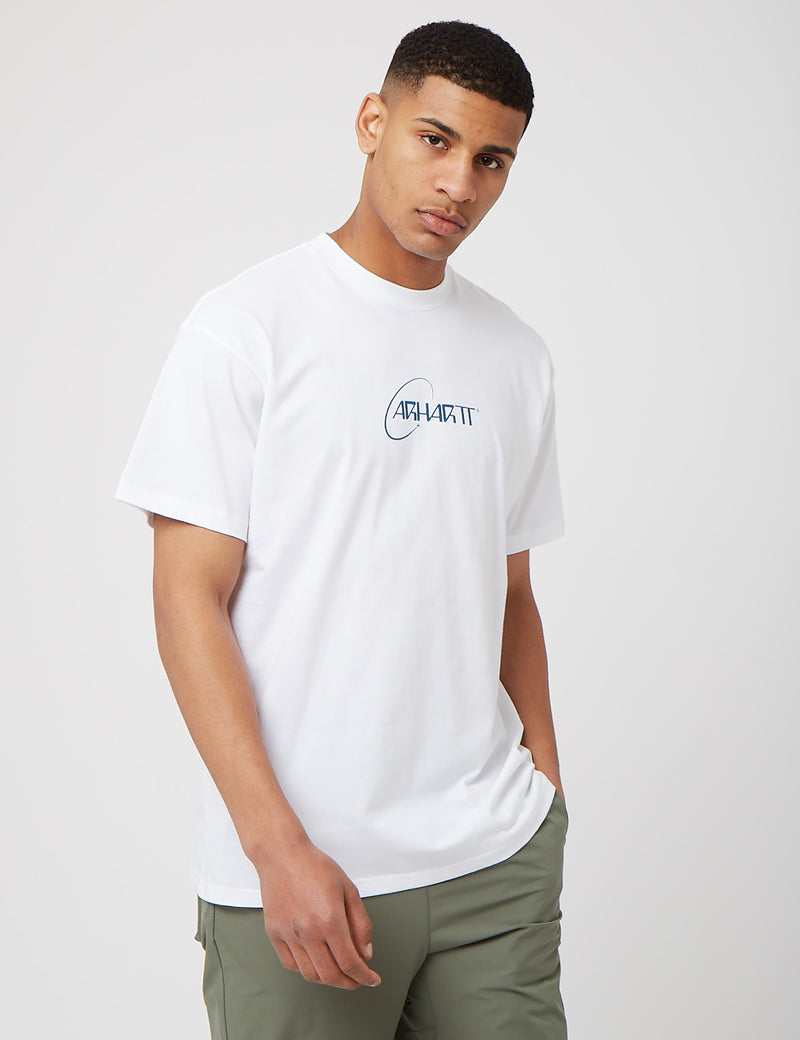 Carhartt-WIP Orbit T-Shirt - White/Blue