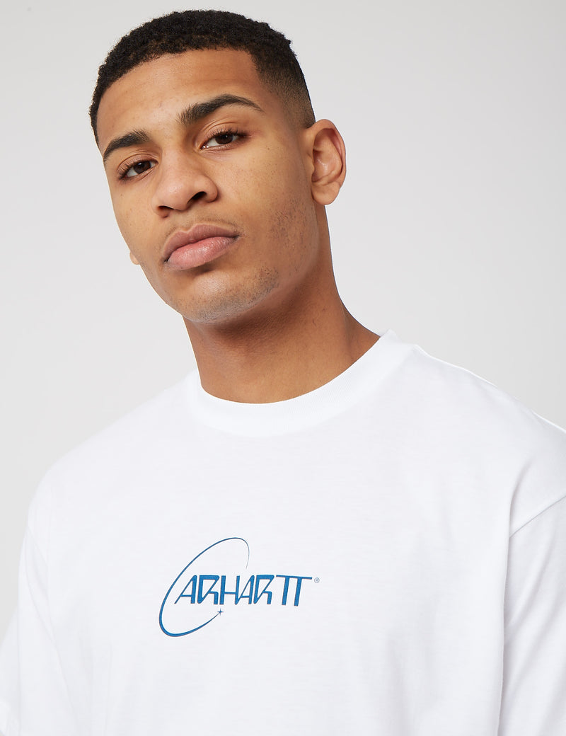 T-Shirt Carhartt-WIP Orbit - Blanc/Bleu