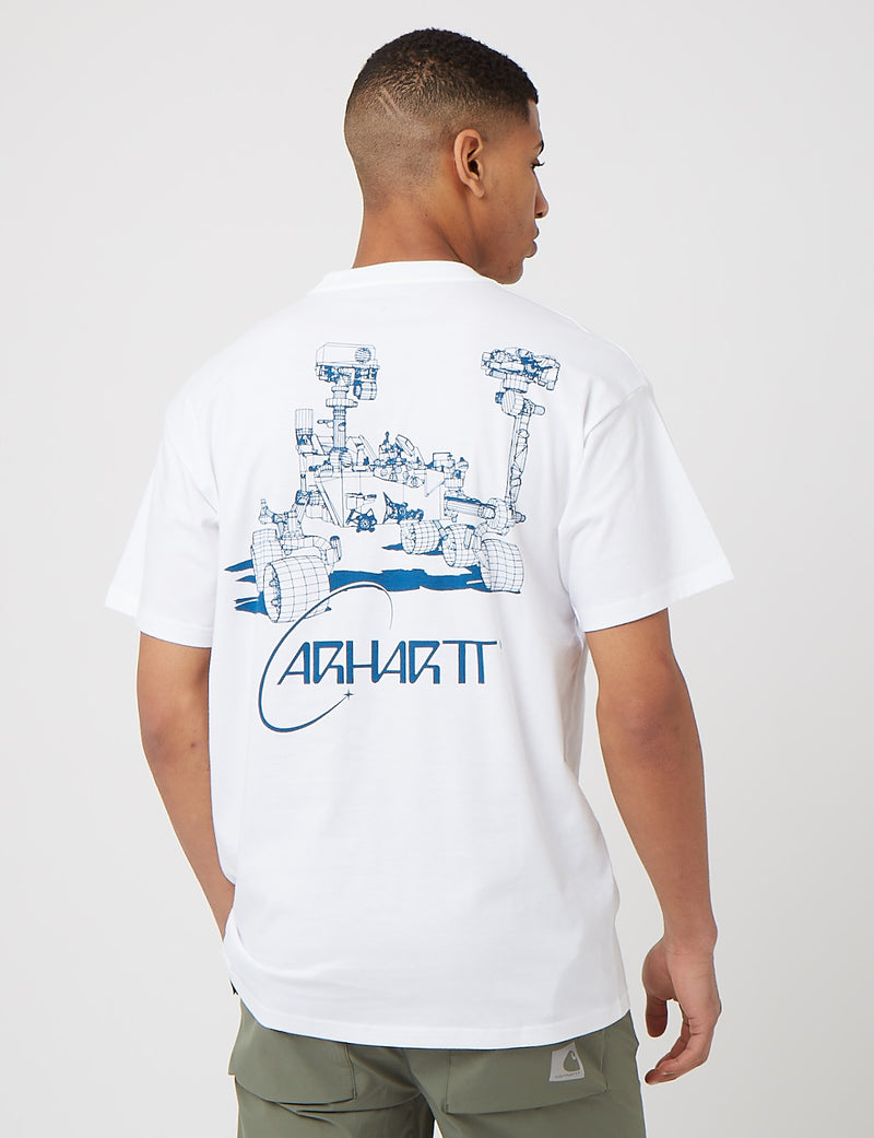 Carhartt-WIP Orbit 티셔츠-화이트/블루