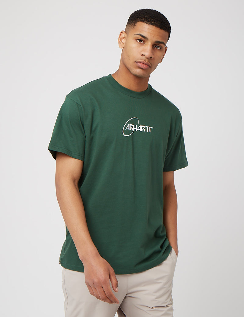 T-Shirt Carhartt-WIP Orbit - Treehouse/Blanc