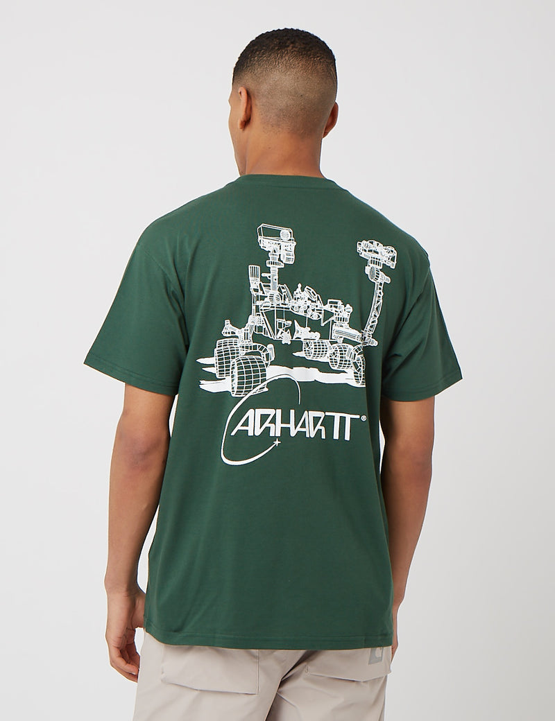 Carhartt-WIP Orbit 티셔츠-Treehouse/White