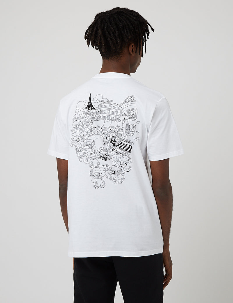 T-Shirt Carhartt-WIP Picnic in Paris - Blanc