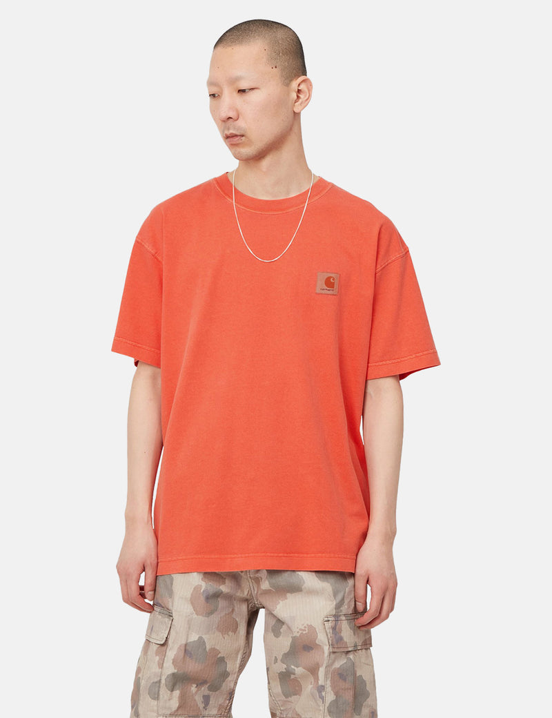 Carhartt-WIPネルソンTシャツ-エルバアプリコット