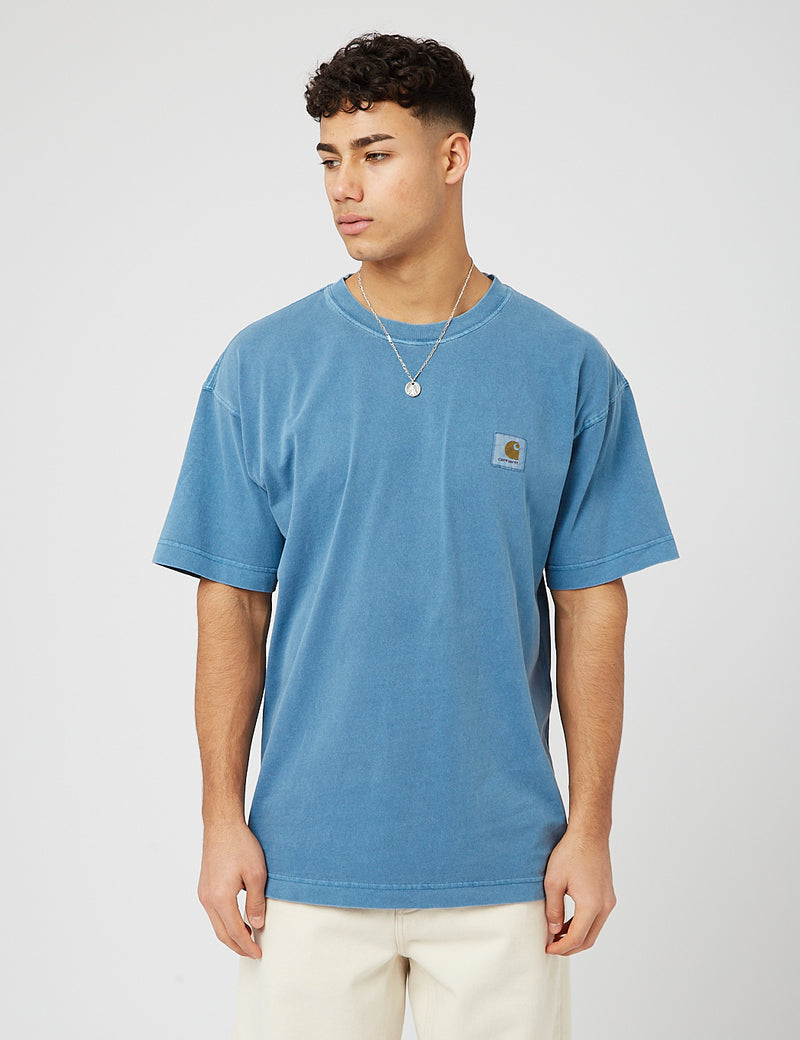 Carhartt-WIP T-Shirt Nelson - Bleu Eau Glacée