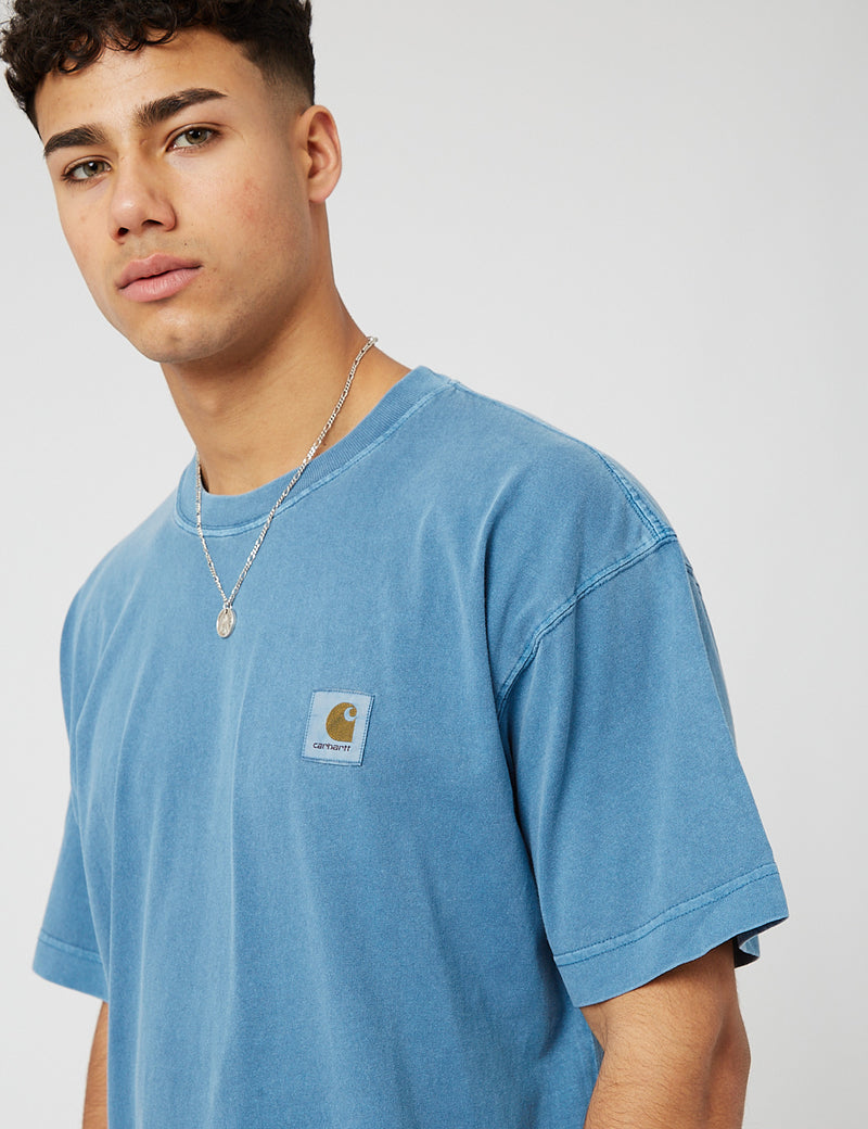 Carhartt-WIP T-Shirt Nelson - Bleu Eau Glacée