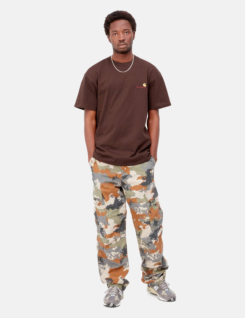T-Shirt Carhartt-WIP American Script - Ale Brown