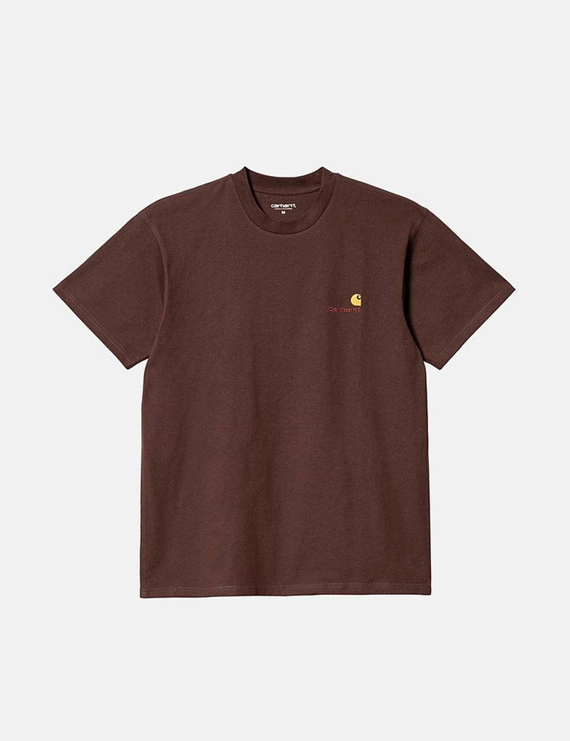 T-Shirt Carhartt-WIP American Script - Ale Brown