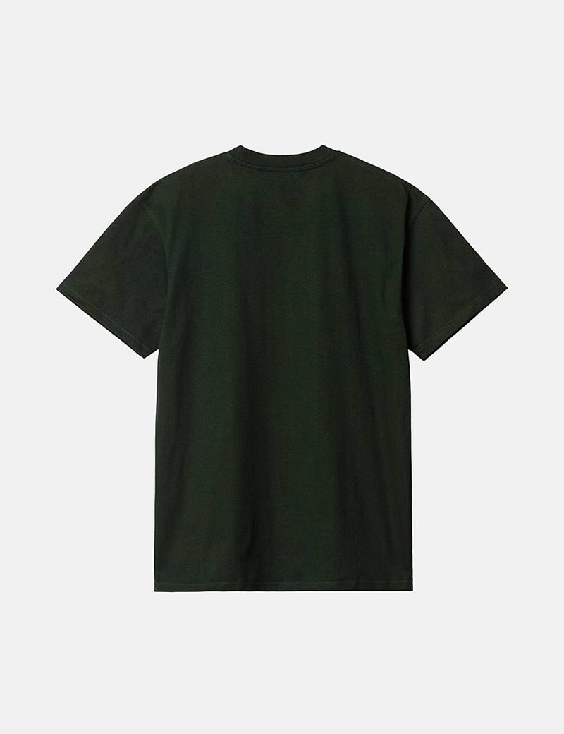 Carhartt-WIP T-Shirt American Script - Dark Cedar Green
