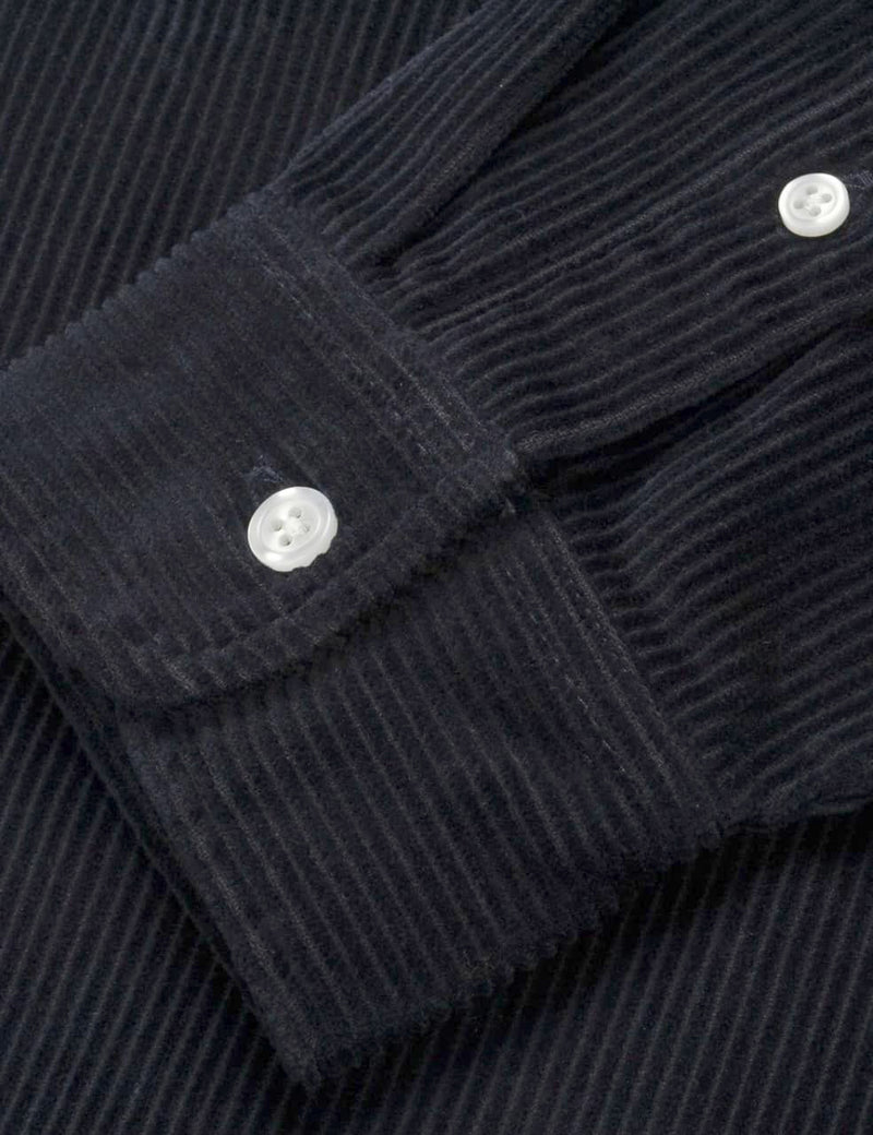 Carhartt-WIPマディソンコードシャツ-ダークネイビーブルー/ワックス