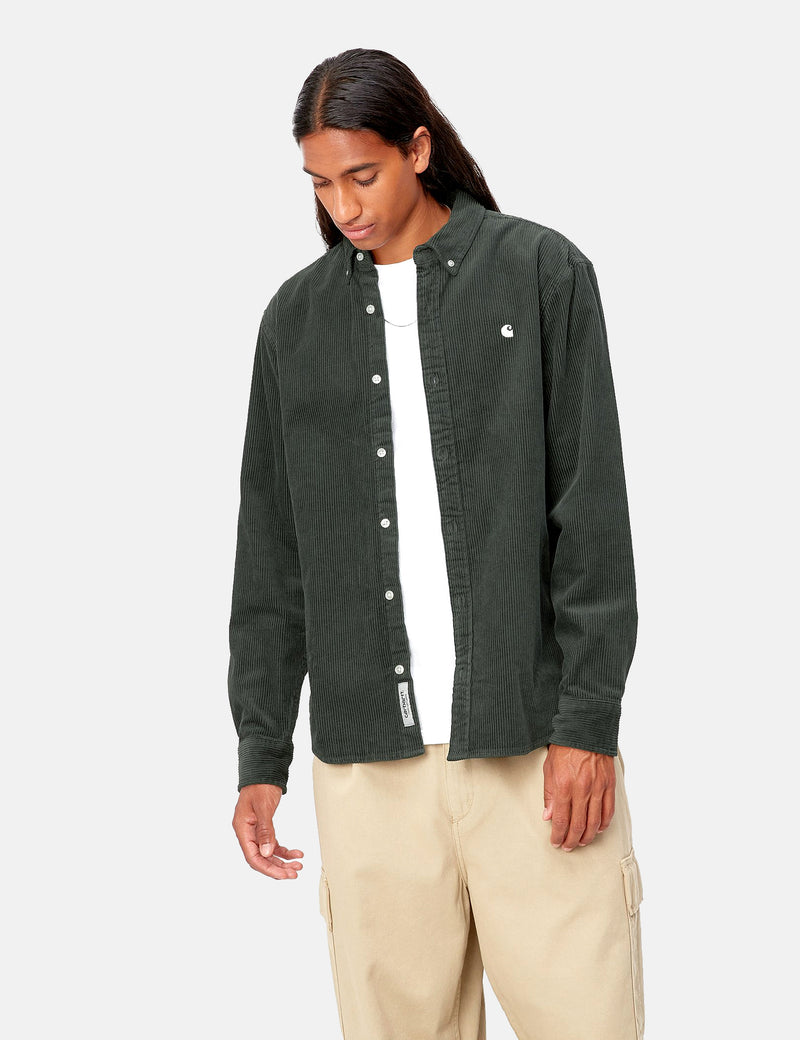 Carhartt-WIP Chemise Madison Cord - Vert Buis/Cire