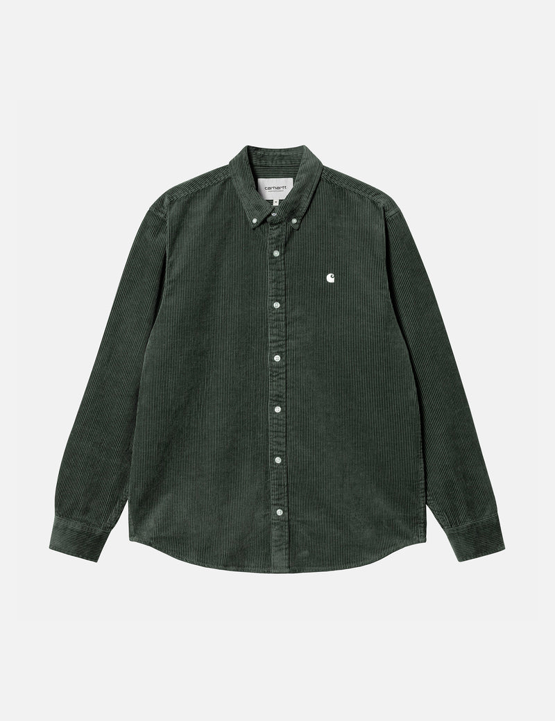 Carhartt-WIP Madison Cord Shirt - Boxwood Green/Wax
