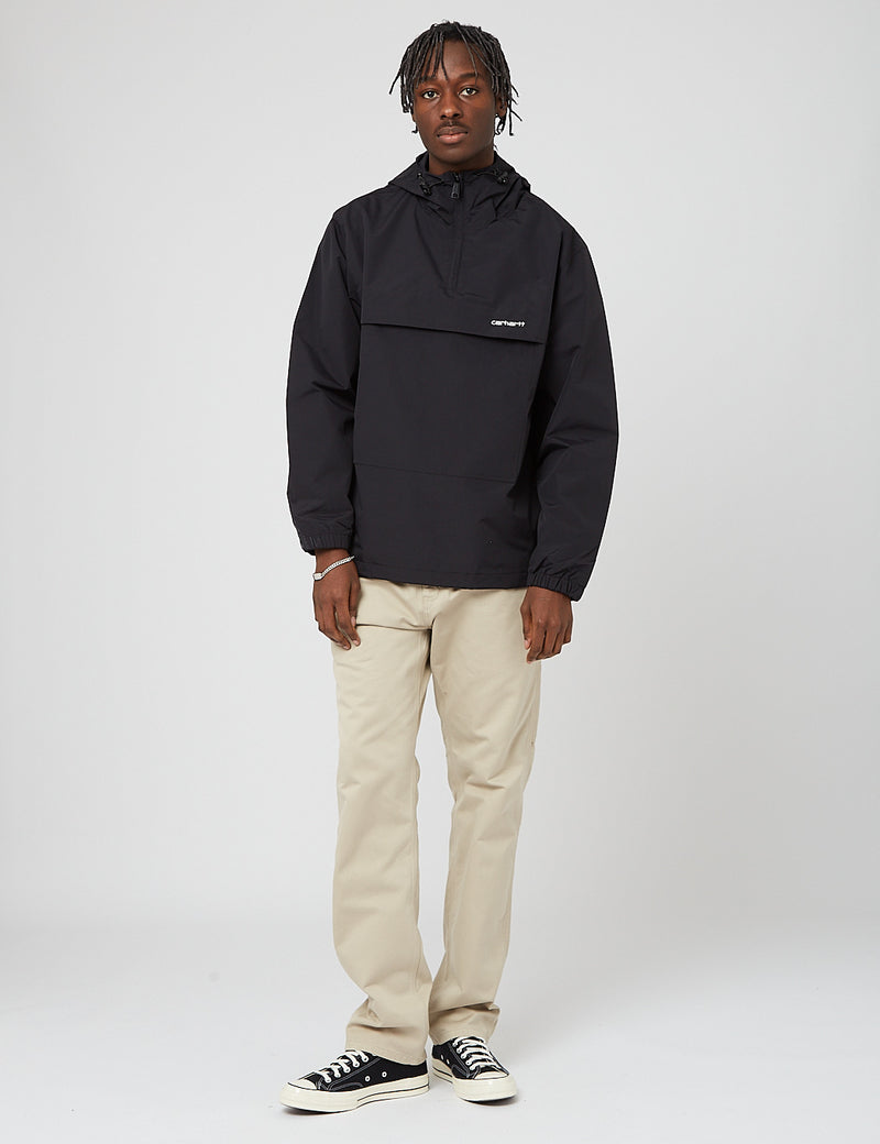 Carhartt-WIP Windbreaker Pullover Jacket - Noir/Blanc