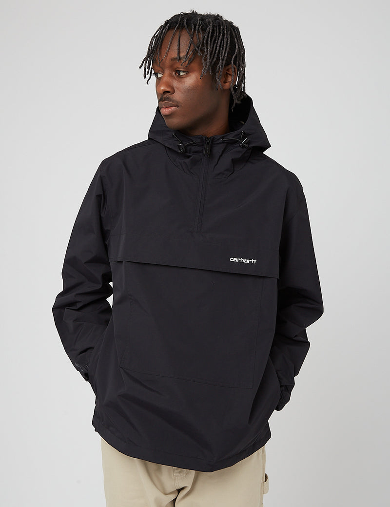 Carhartt-WIP Windbreaker-Pulloverjacke - Schwarz/Weiß