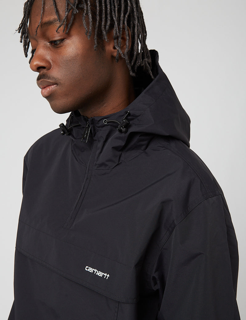 Carhartt-WIP Windbreaker-Pulloverjacke - Schwarz/Weiß