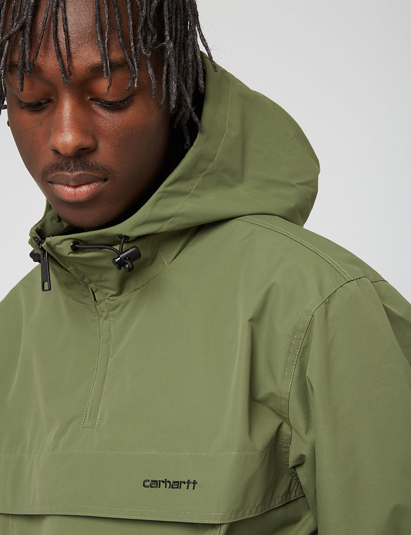 Carhartt-WIP Windbreaker Pullover Jacket - Dollar Green/Black