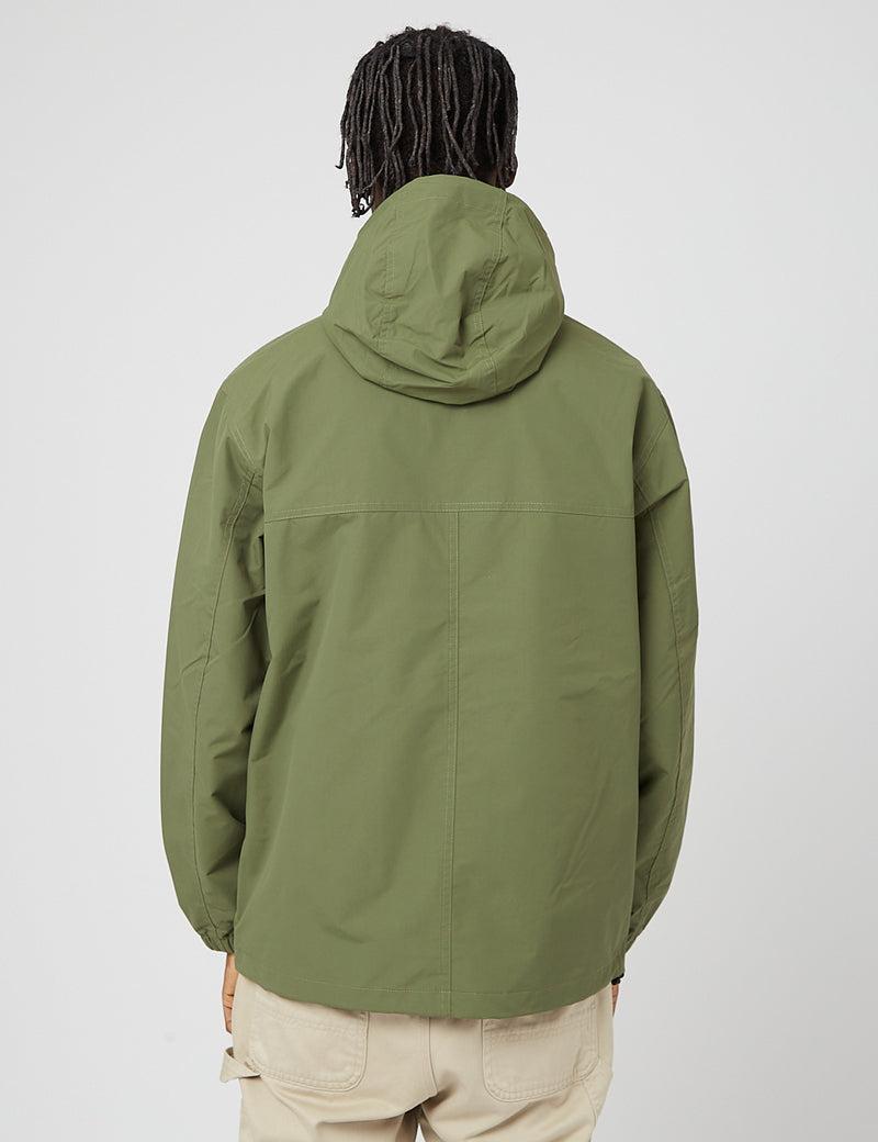 Carhartt-WIP Windbreaker Pullover Jacket - Dollar Vert/Noir