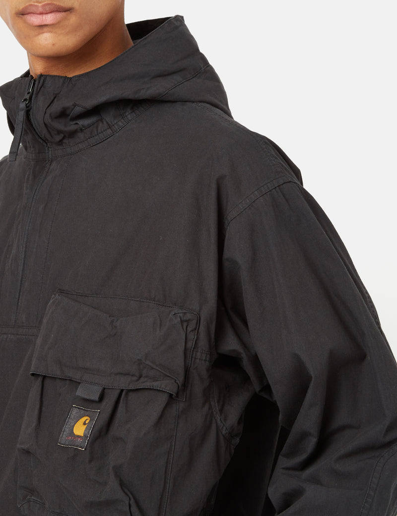 Carhartt-WIPバームプルオーバージャケット-ブラック
