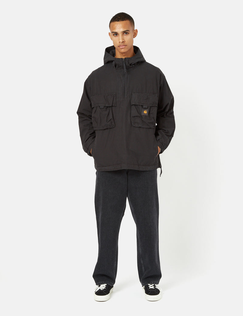 Carhartt-WIPバームプルオーバージャケット-ブラック