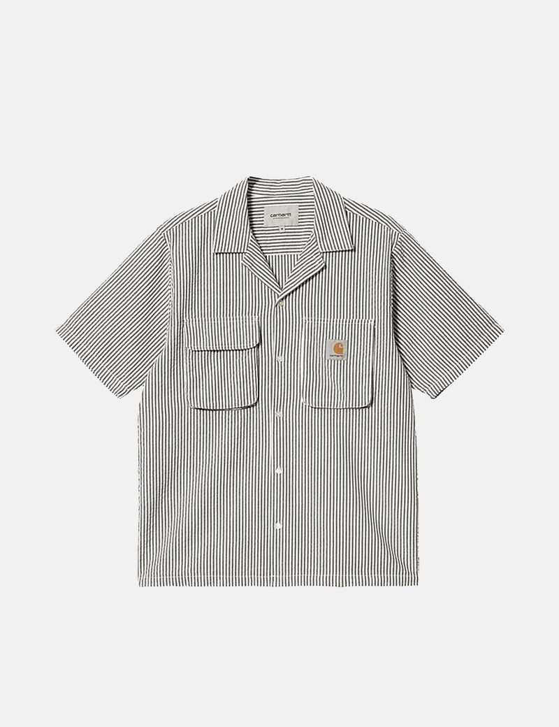 Carhartt-WIP Chemise à manches courtes Dryden - Dryden Stripe/Mizar Blue