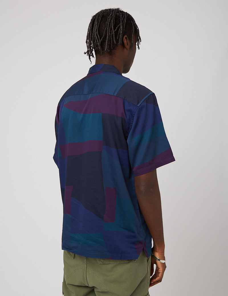 Carhartt-WIP Chemise à manches courtes Geo - Imprimé Géo/Bleu