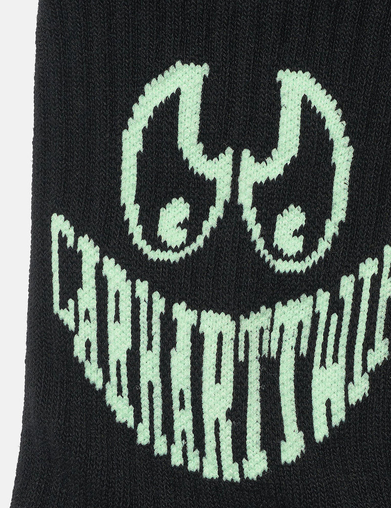 Carhartt-WIPグリンソックス-ブラック/ペールスペアミント