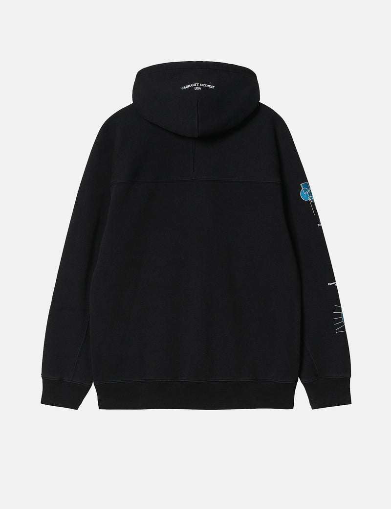Carhartt-WIPリビングフード付きスウェットシャツ-ブラック