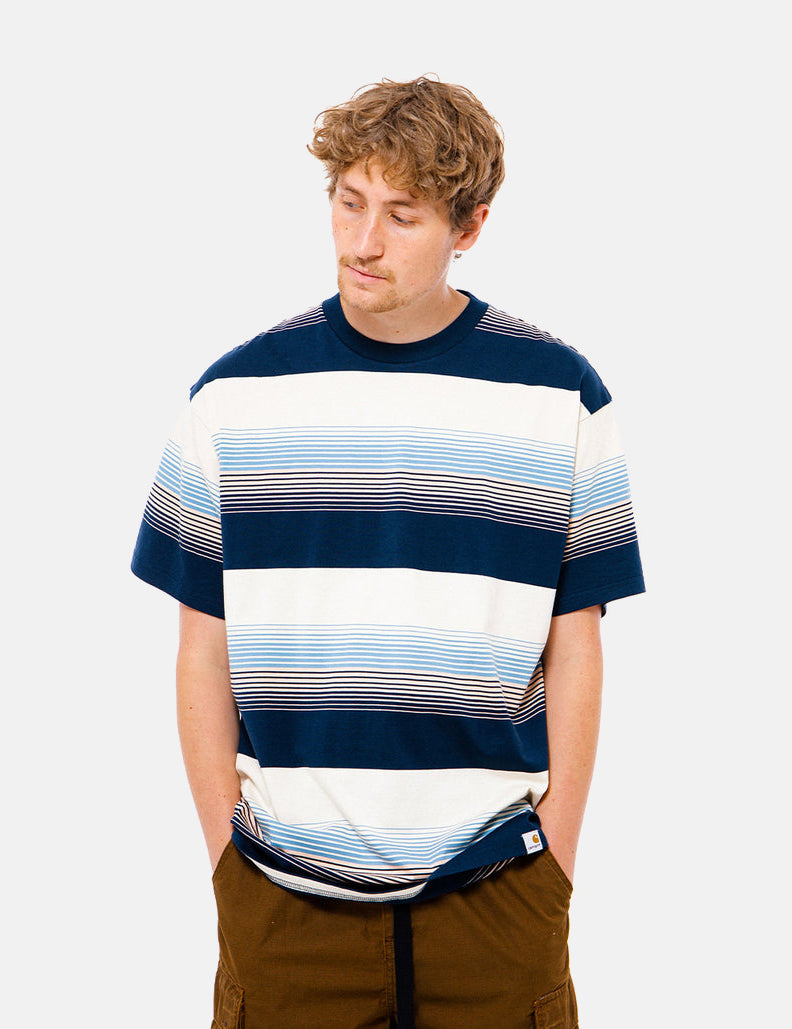 Carhartt-WIP T-Shirt Hanmore - Hanmore Stripe/Mizar