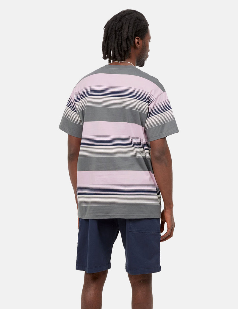 Carhartt-WIP-WIPハンモアTシャツ-ハンモアストライプ/シャイバー