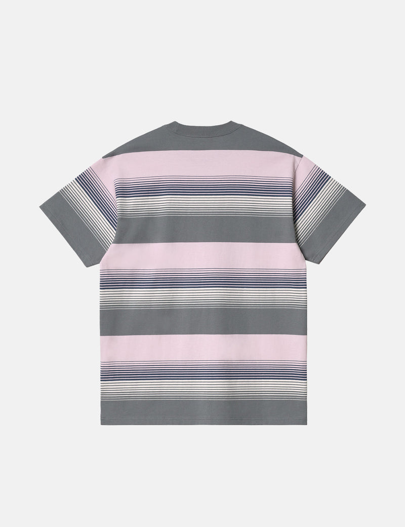Carhartt-WIP-WIPハンモアTシャツ-ハンモアストライプ/シャイバー