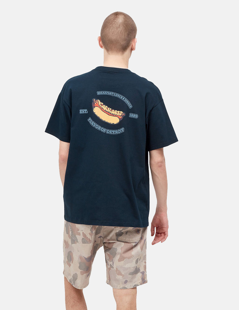 T-Shirt Carhartt-WIP Flavor - Mizar Navy Blue
