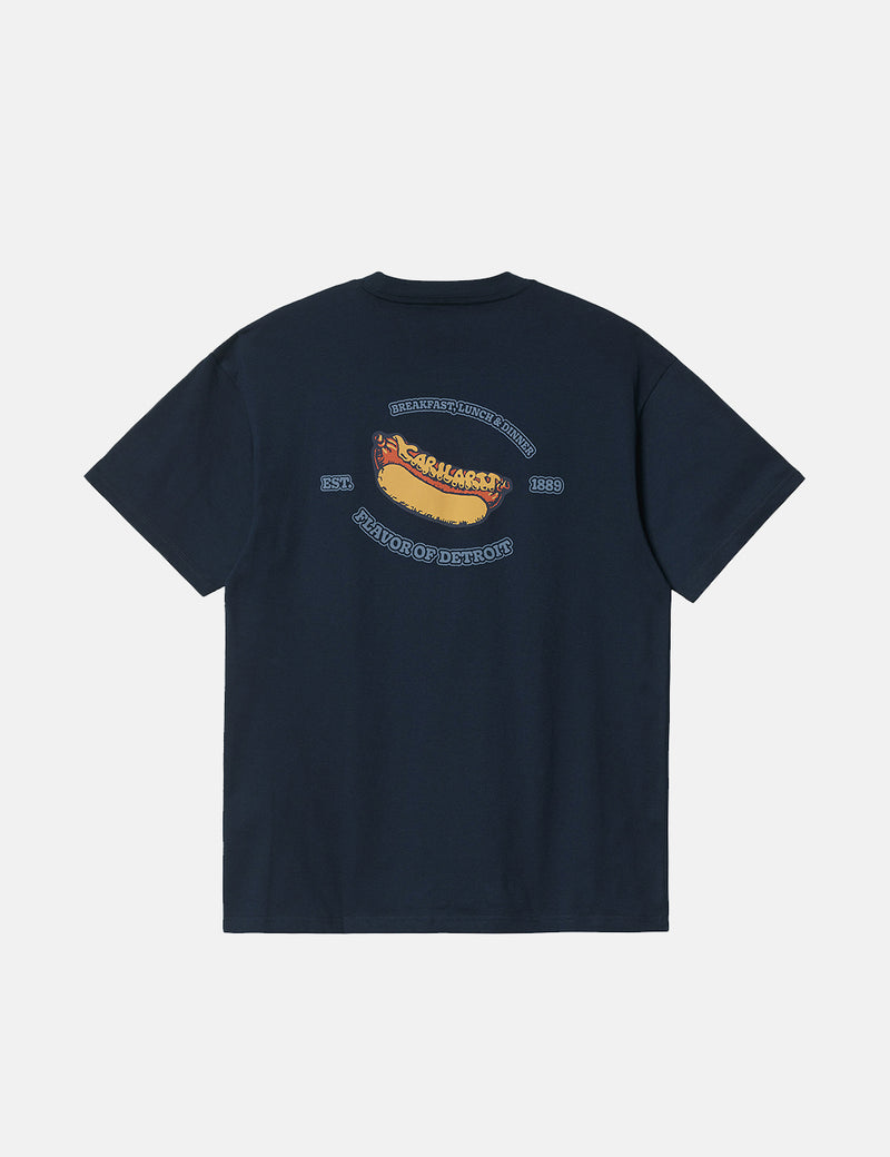 T-Shirt Carhartt-WIP Flavor - Mizar Navy Blue