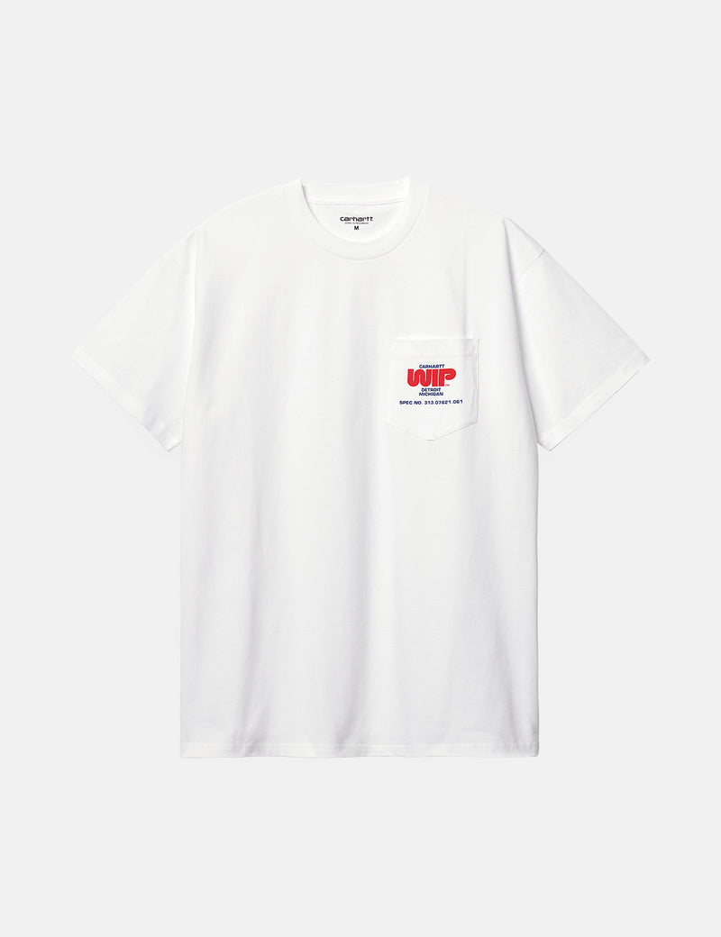 Carhartt-WIP Worm Logo Pocket T-Shirt - White