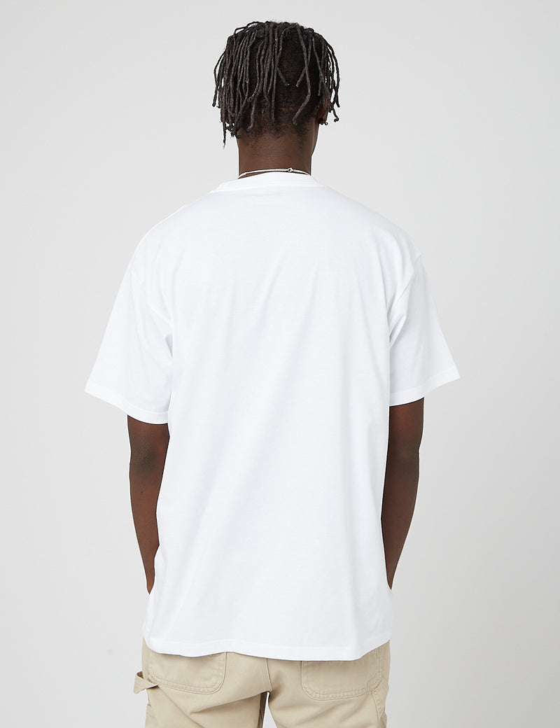 Carhartt-WIPワームロゴポケットTシャツ-ホワイト