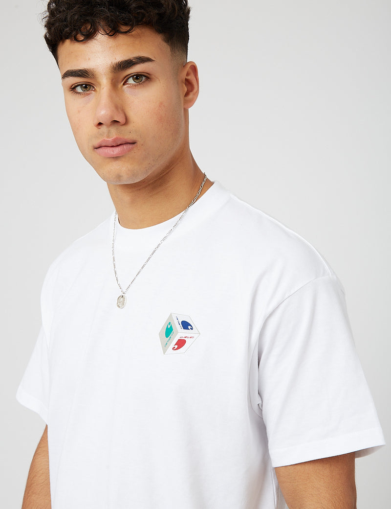 T-Shirt Carhartt-WIP Cube - Blanc